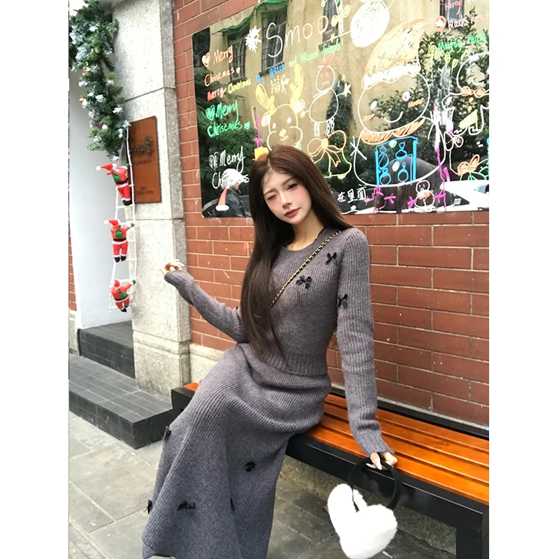 【七七清仓】格雷系套装秋冬季新款修身显瘦时尚套装BL746#