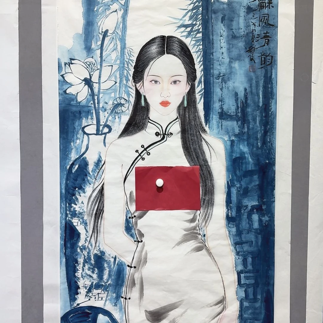 国画亲笔手绘放心去藏