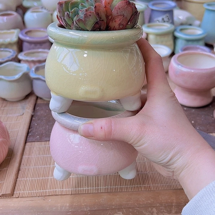 红陶陶瓷花盆当场满12包邮