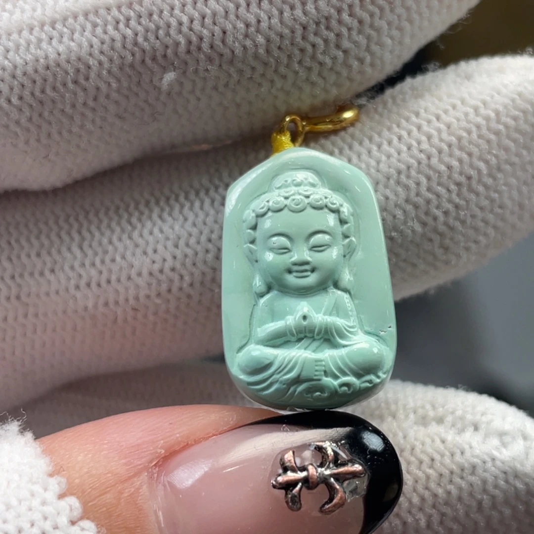 绿松石未镶嵌挂件