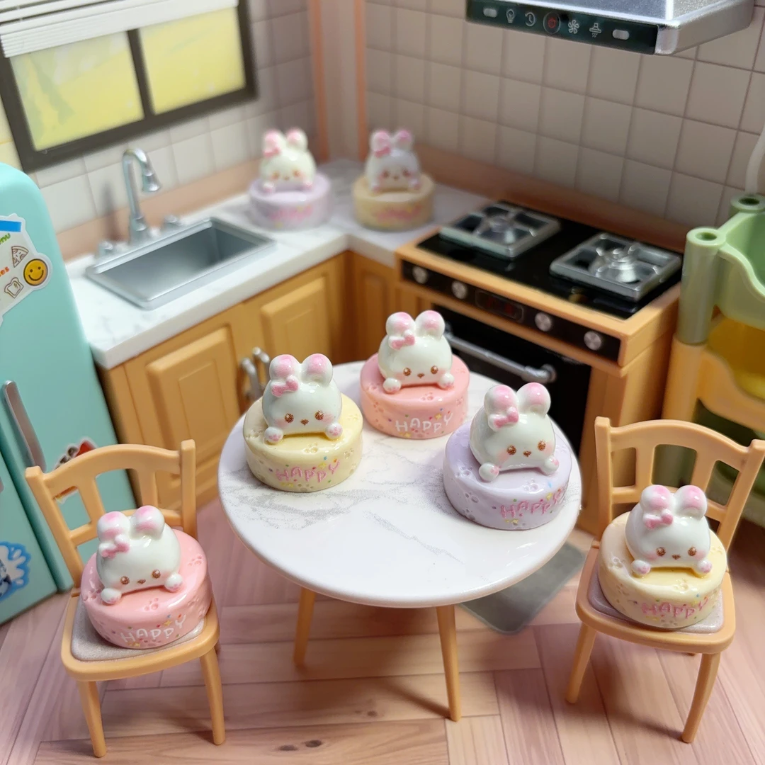 定制款小兔蛋糕树脂diy配件