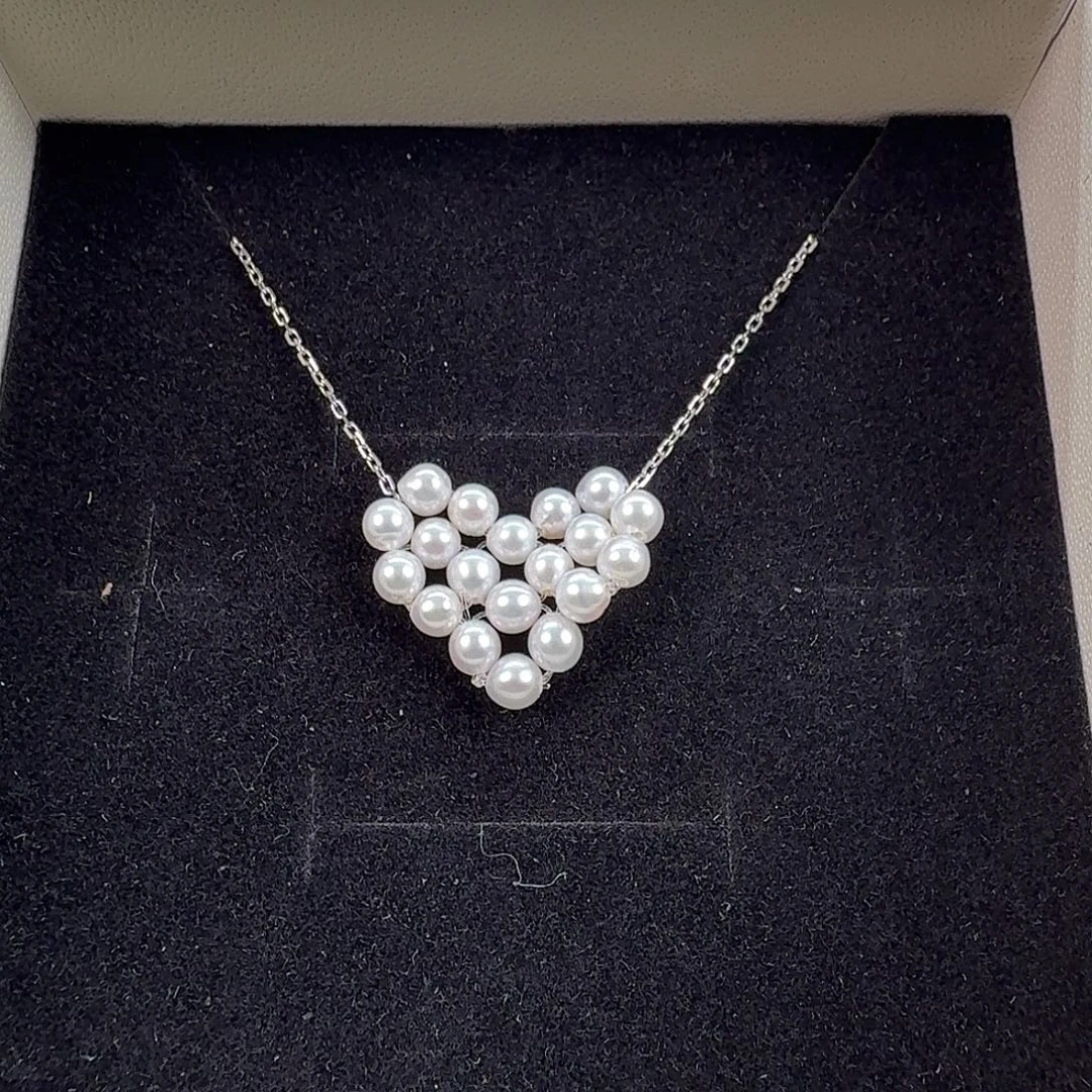淡水珍珠颈饰银S925镶嵌