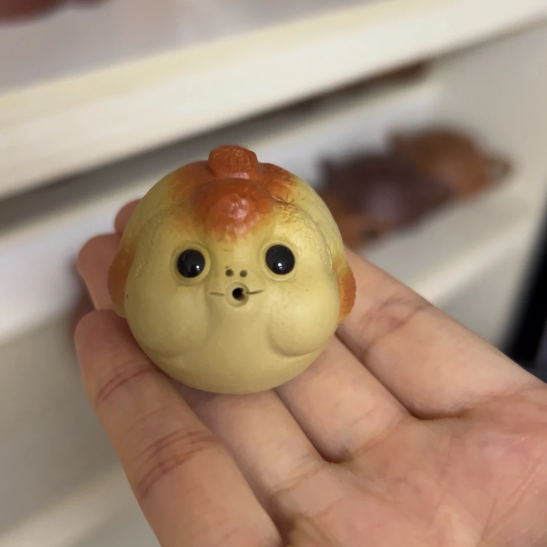 茶壶紫砂吐泡泡的小鱼茶宠