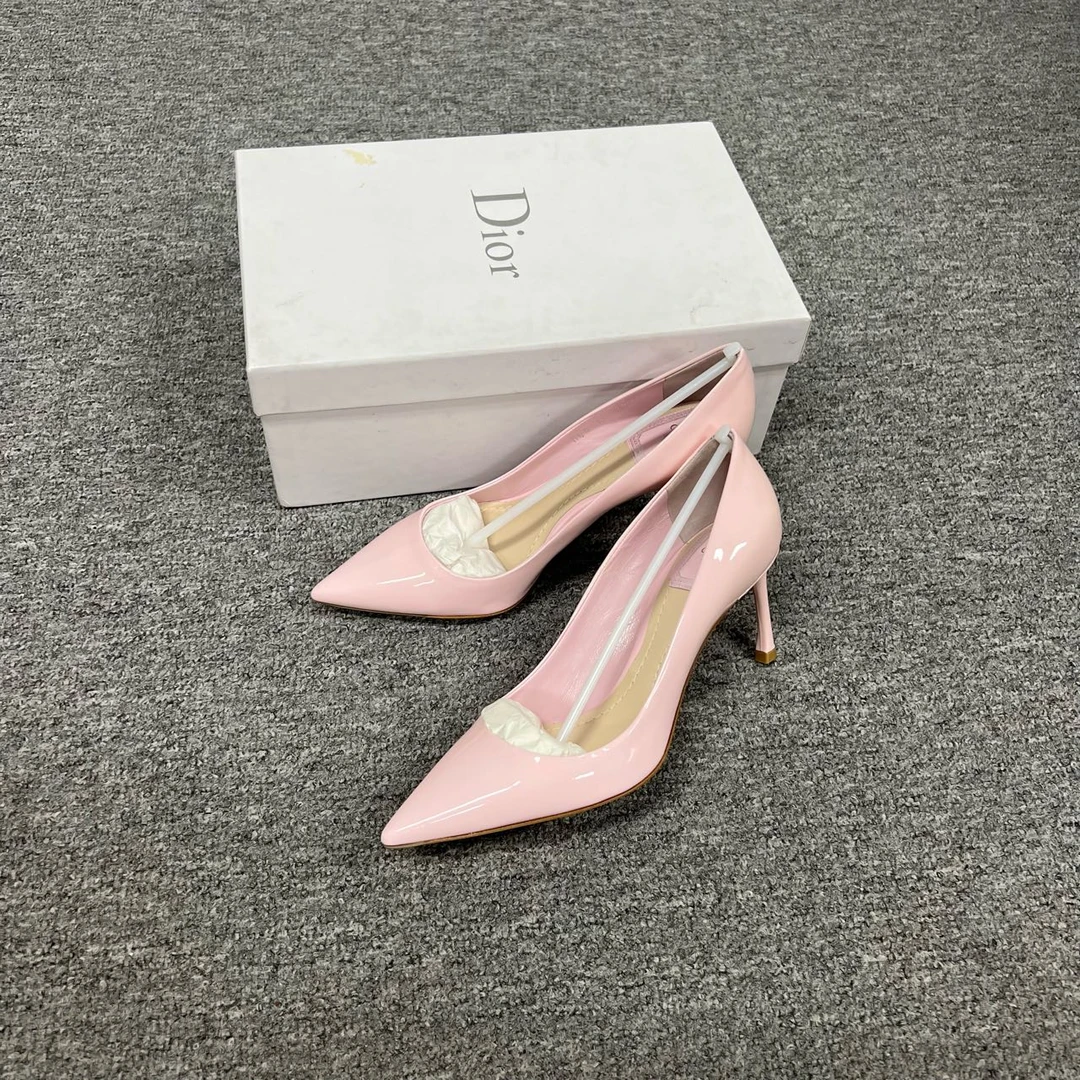99新 DIOR/迪奥 dior粉色高跟鞋36.5码