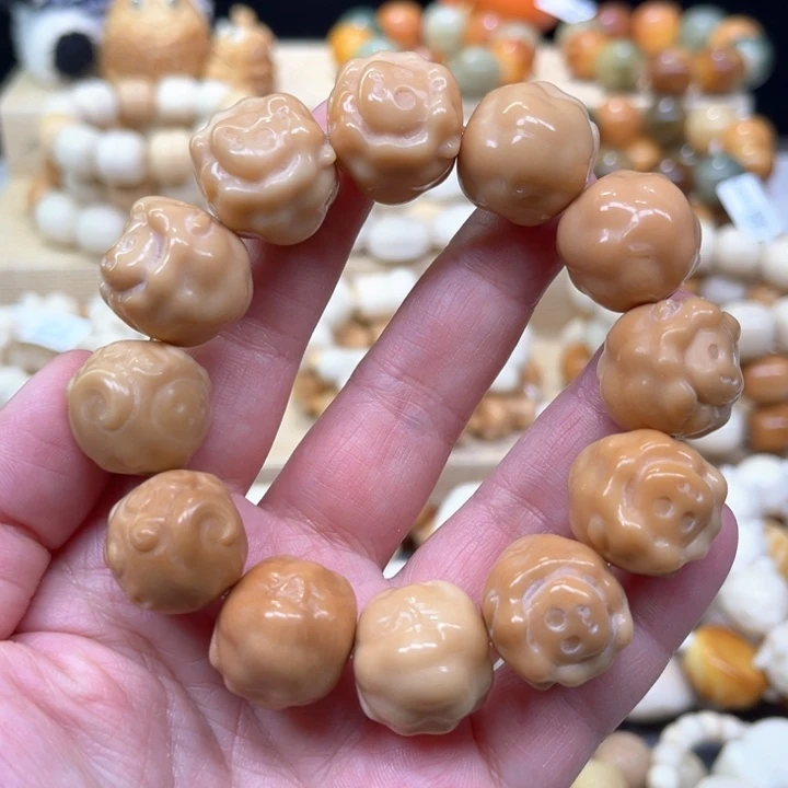 菩提根/象牙果手串象牙果绵羊微瑕1-17-106