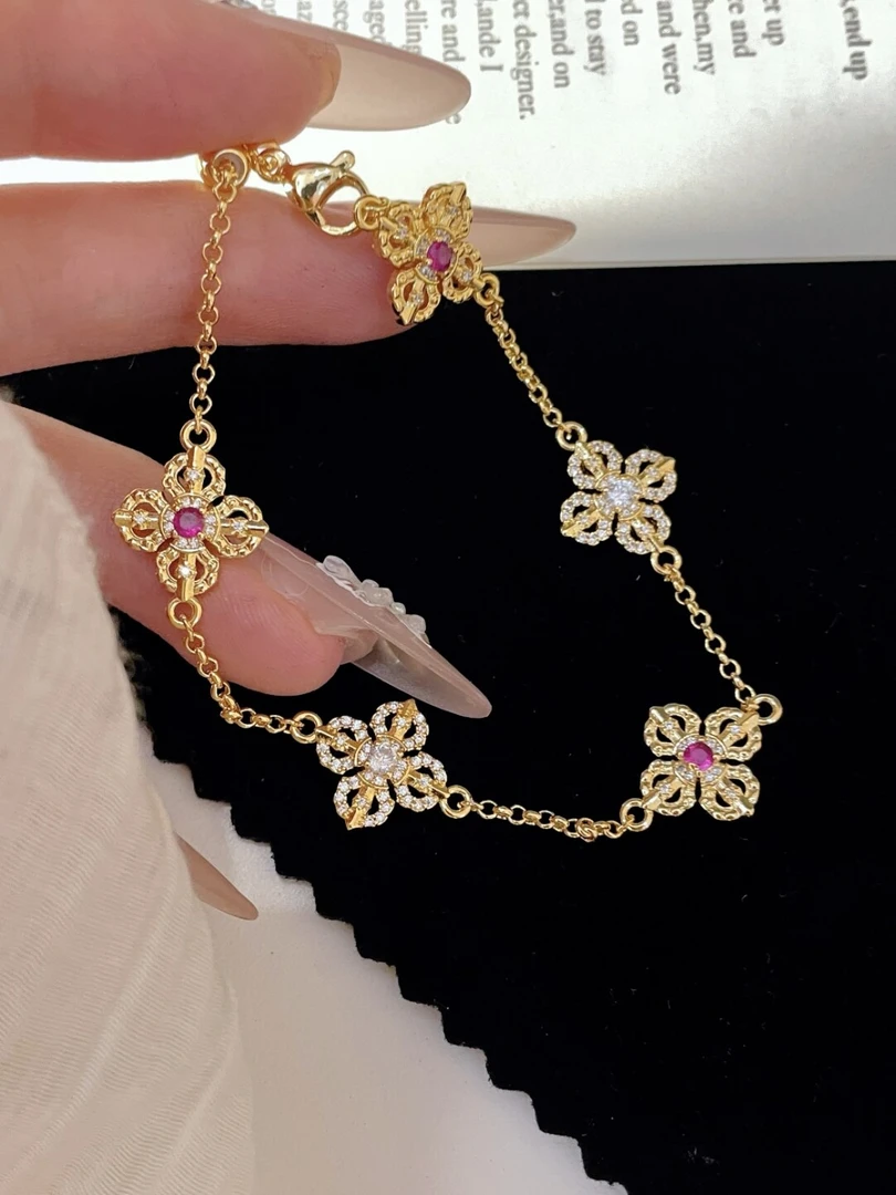 铜合金手链 双面十字金刚杵手链