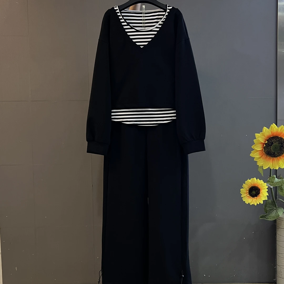 休闲风时尚减龄显瘦遮肉宽松百搭三件套