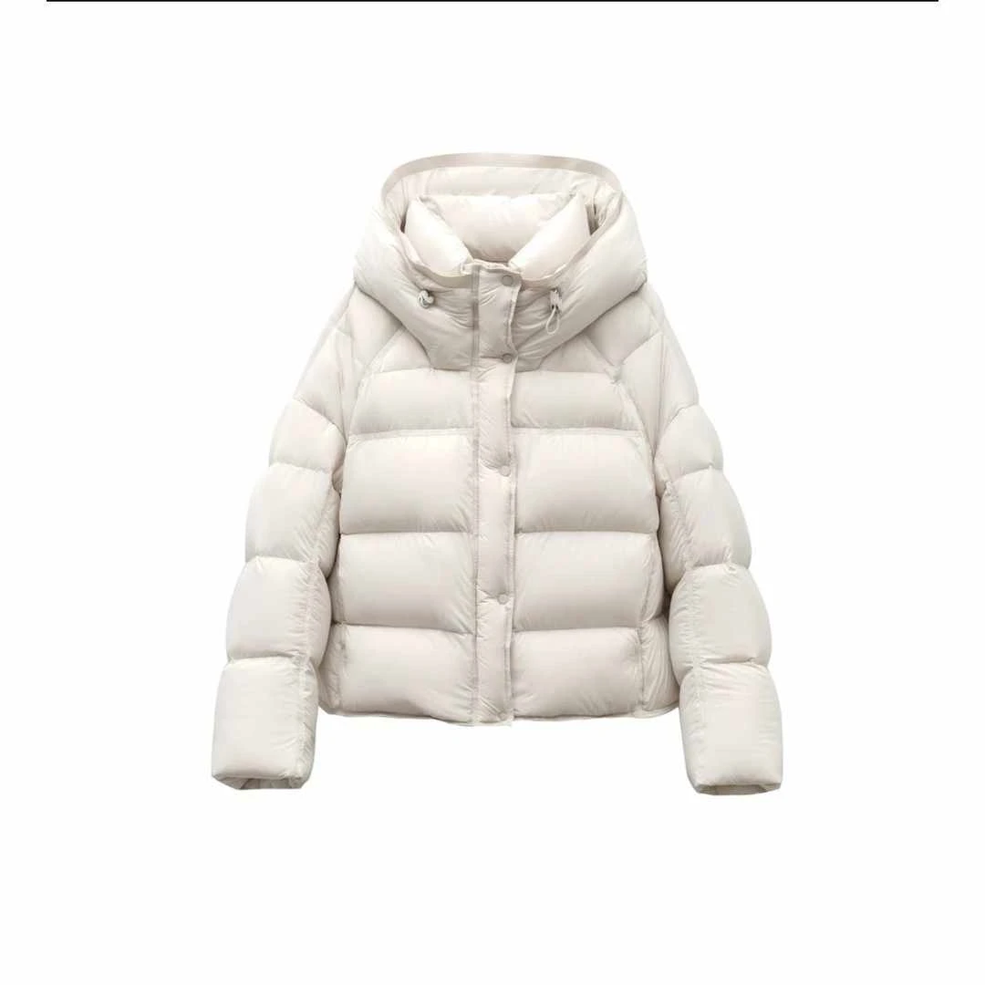 【90白鹅绒】云朵泡芙短款加厚连帽保暖羽绒服