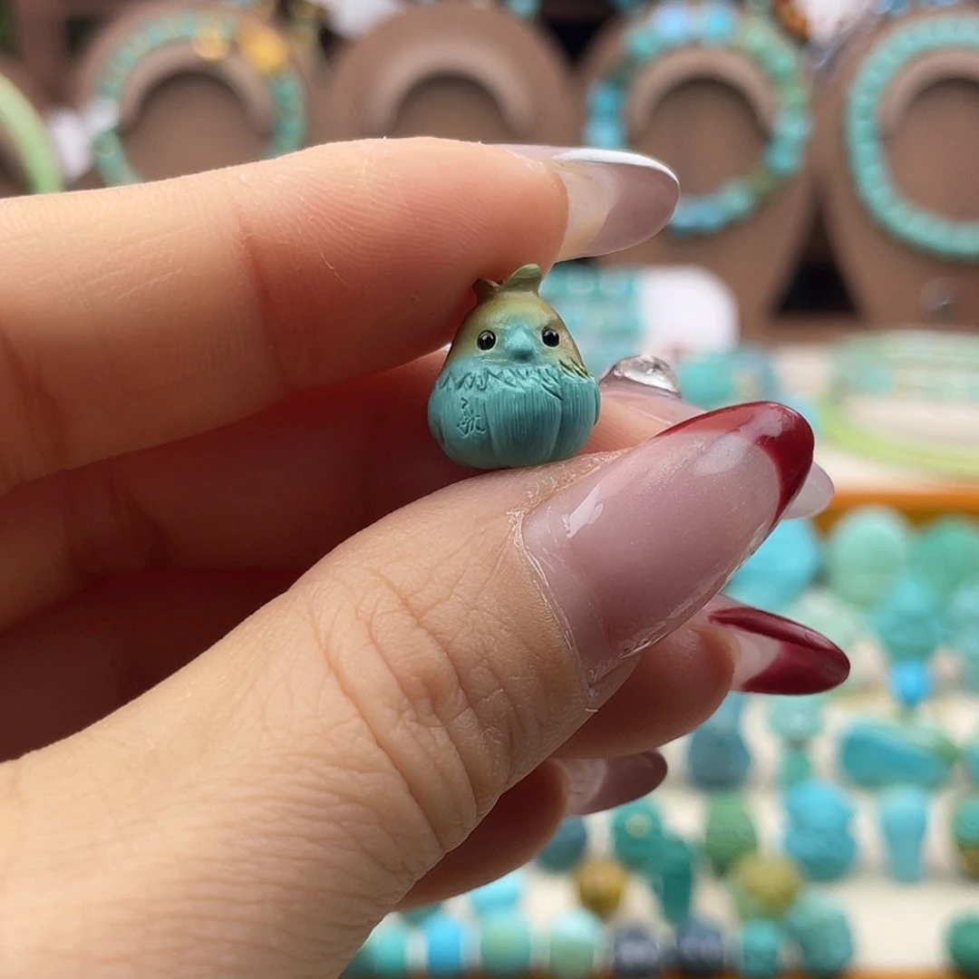 绿松石未镶嵌挂件