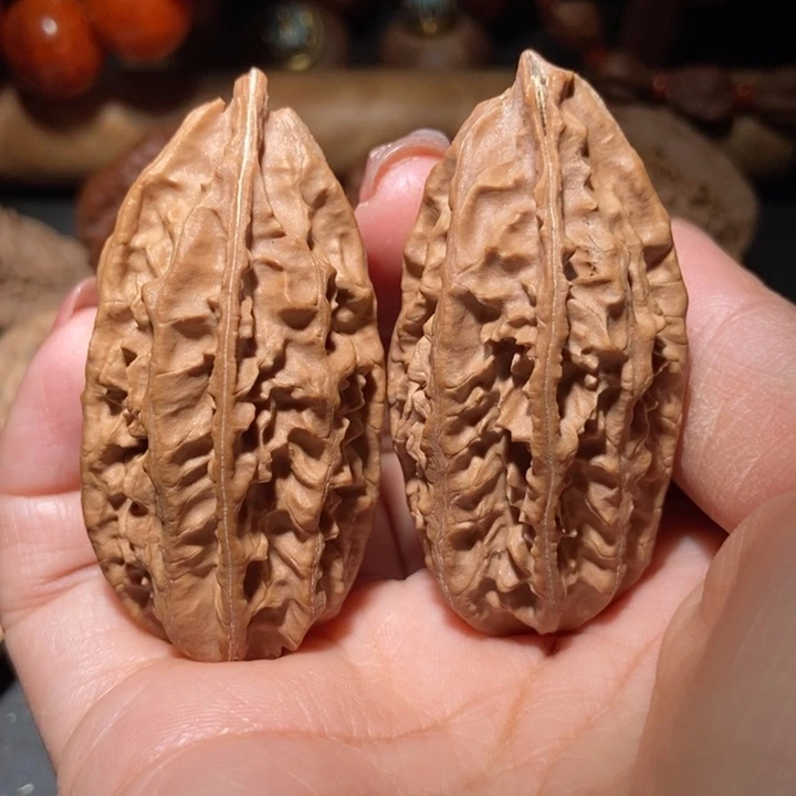 把件文玩核桃东北楸子小雪75