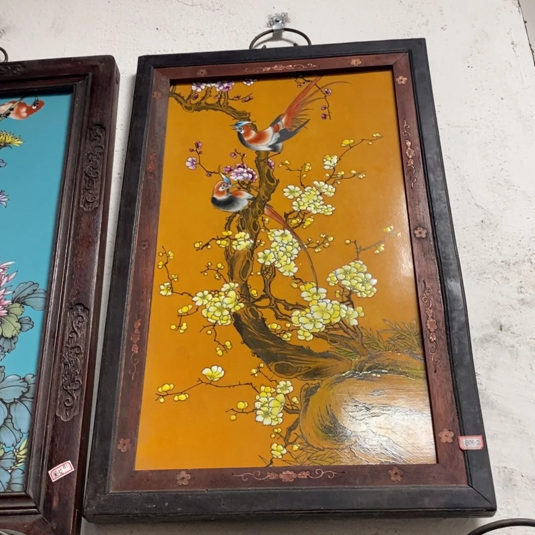 瓷片60*37 景德镇瓷板画柴窑烧制