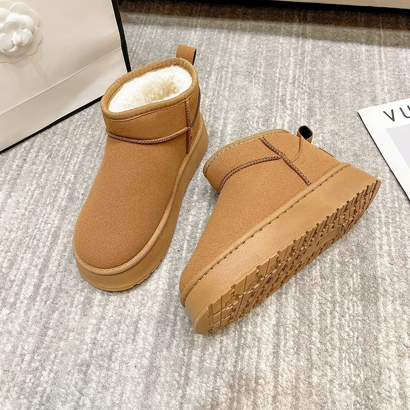 雪地靴女加绒加厚2024冬季新款时尚厚底百搭休闲女鞋