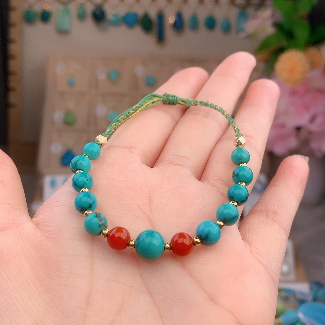 绿松石未镶嵌颈饰手串