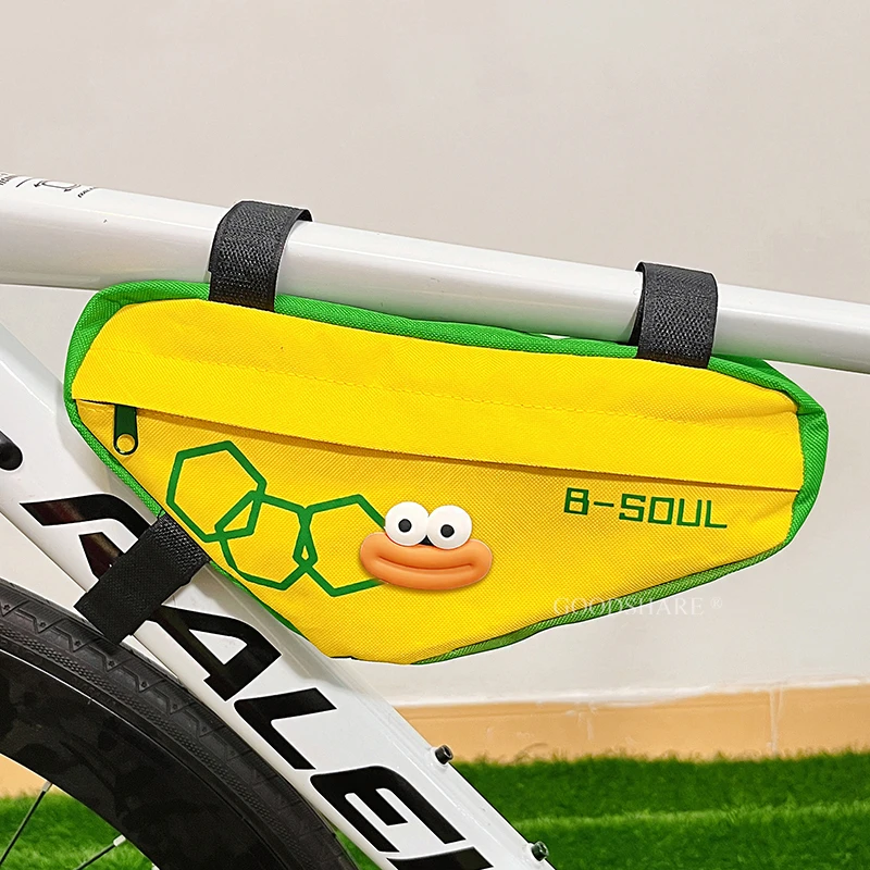 自行车前梁包手机收纳包可爱卡通香肠嘴公路车山地车横梁包通用