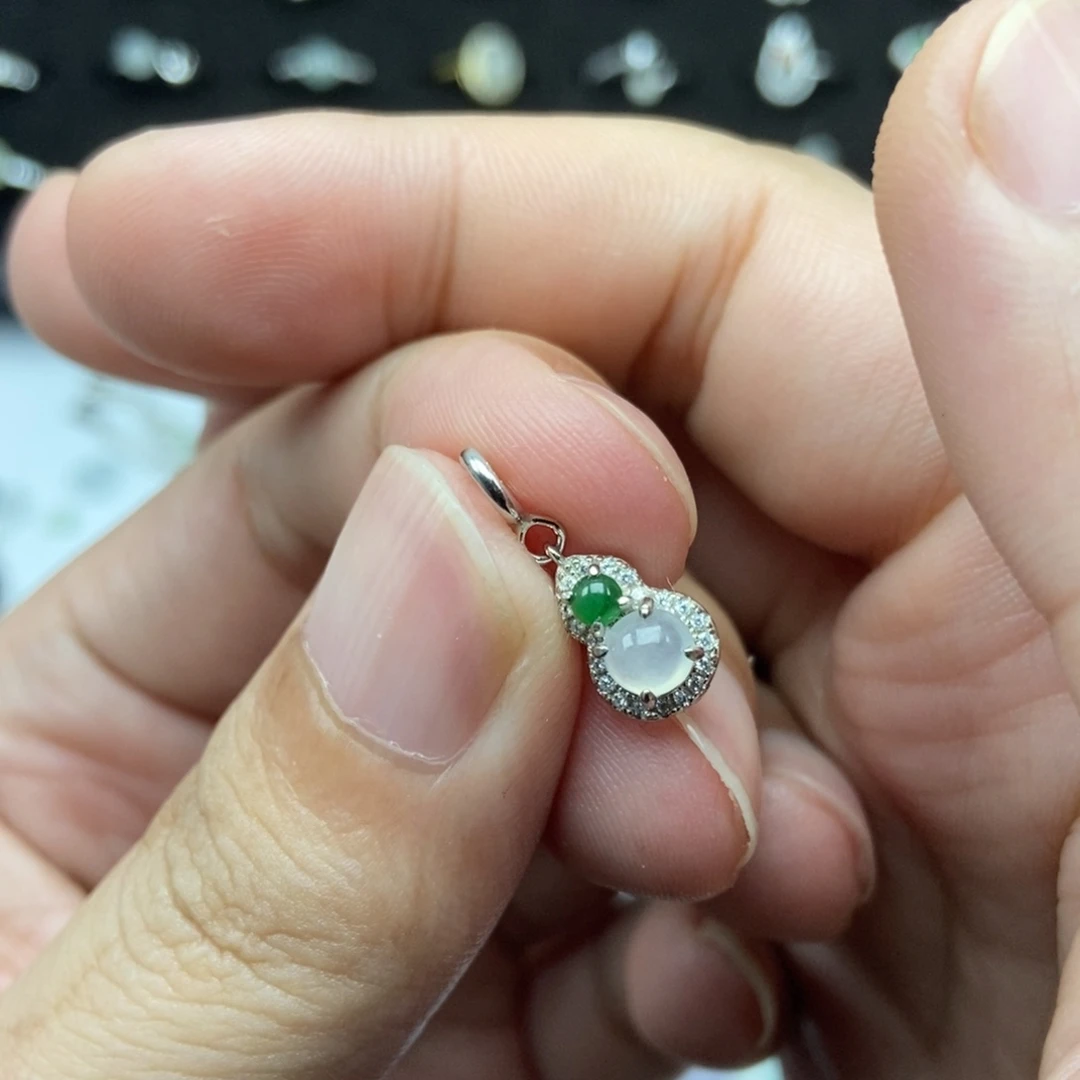 翡翠银S925镶嵌颈饰