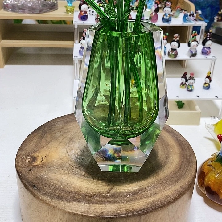 水晶花瓶高18厘米口径5厘米