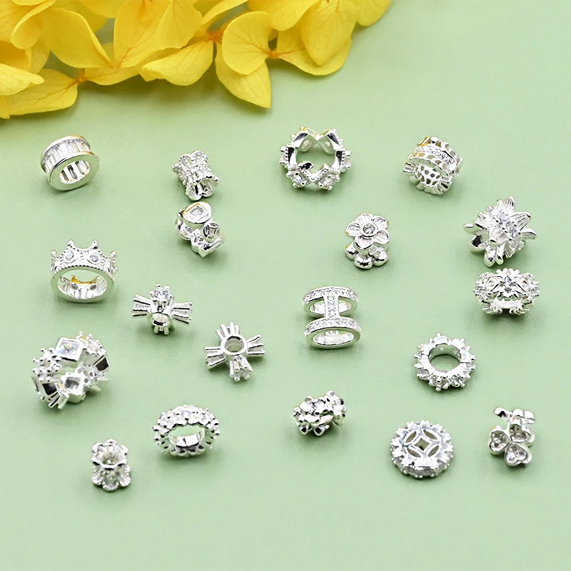 足银手链 999银针锆石耳饰时尚耳钉编织简约个性