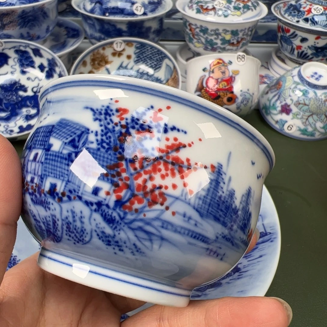 陶瓷景德镇纯手工纯手绘茶具木木52