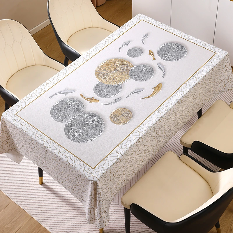 恒钻桌布免洗防油防水餐桌茶几轻奢高级感长方形台布2025新款餐布