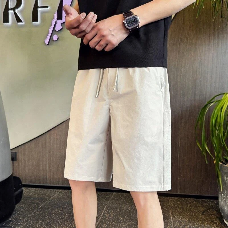 短裤男夏季2025新款痞帅潮牌薄款纯色宽松直筒运动百搭休闲五分裤