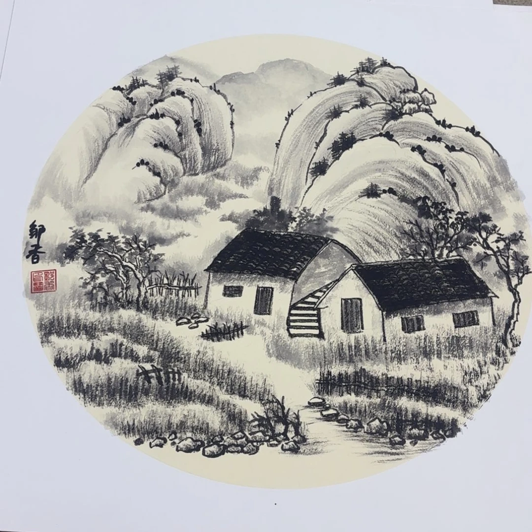 国画50-50卡纸作品艺