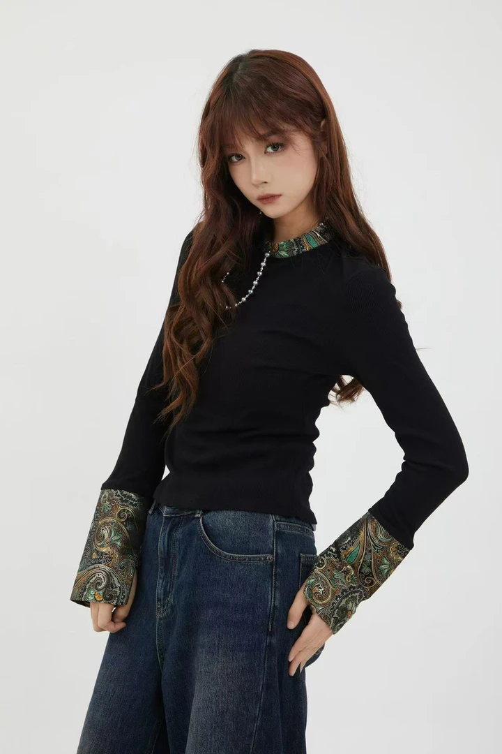 【卓日雅】7707民族风复古打底中国式蒙古族民族风