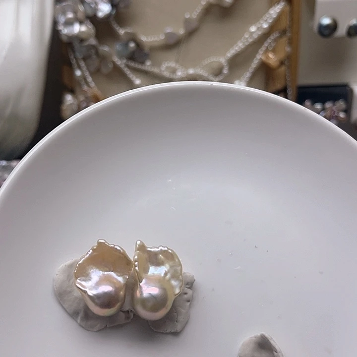 *****三醋酯纤维珍珠耳钉珍珠耳钉