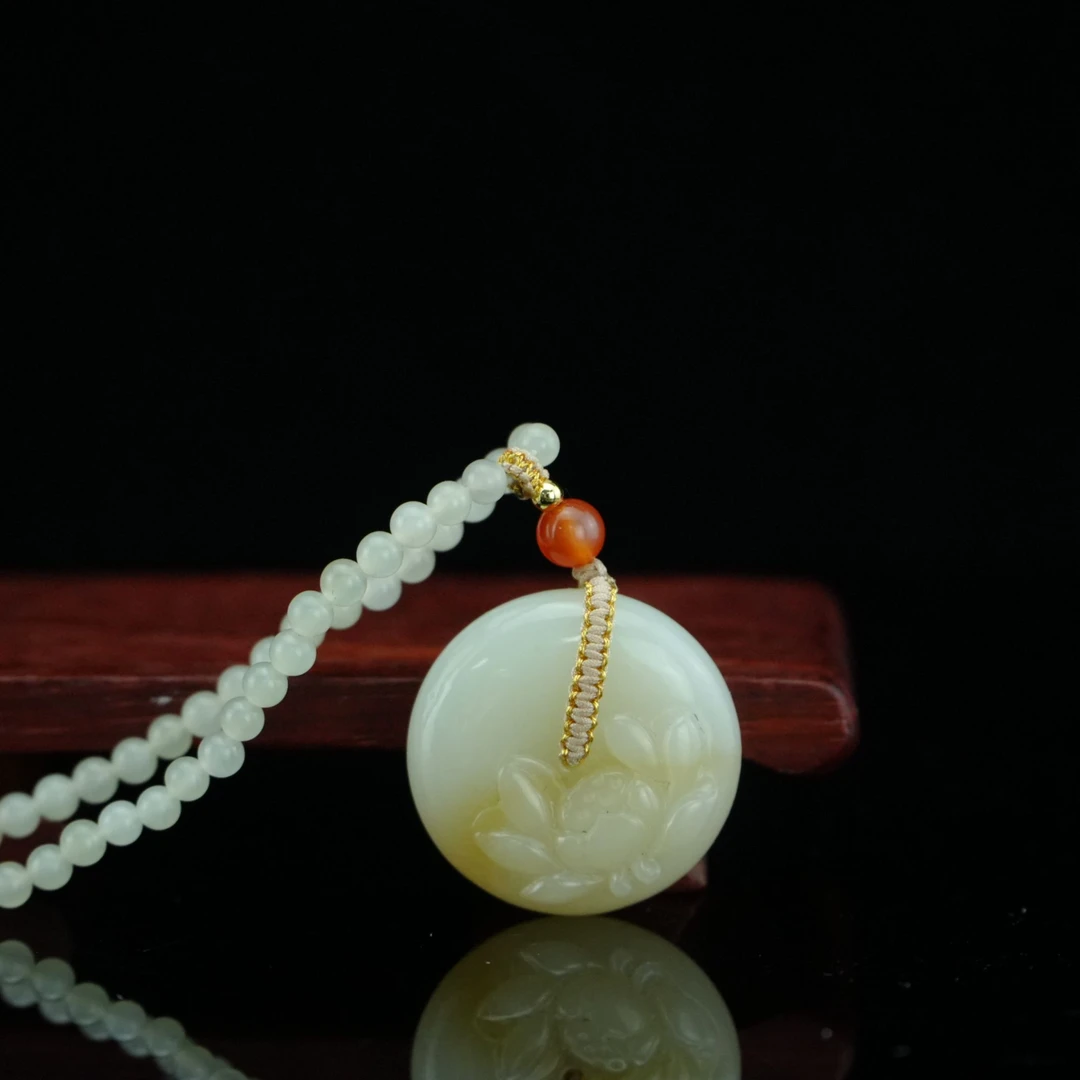 和田玉 莲心不染/朵云轩 JZK5015HC