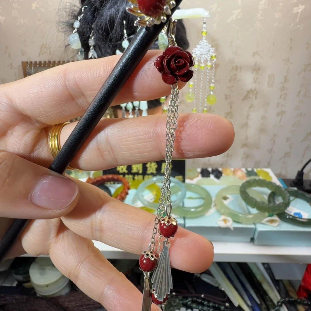 未镶嵌岫玉发簪福利款两个包邮
