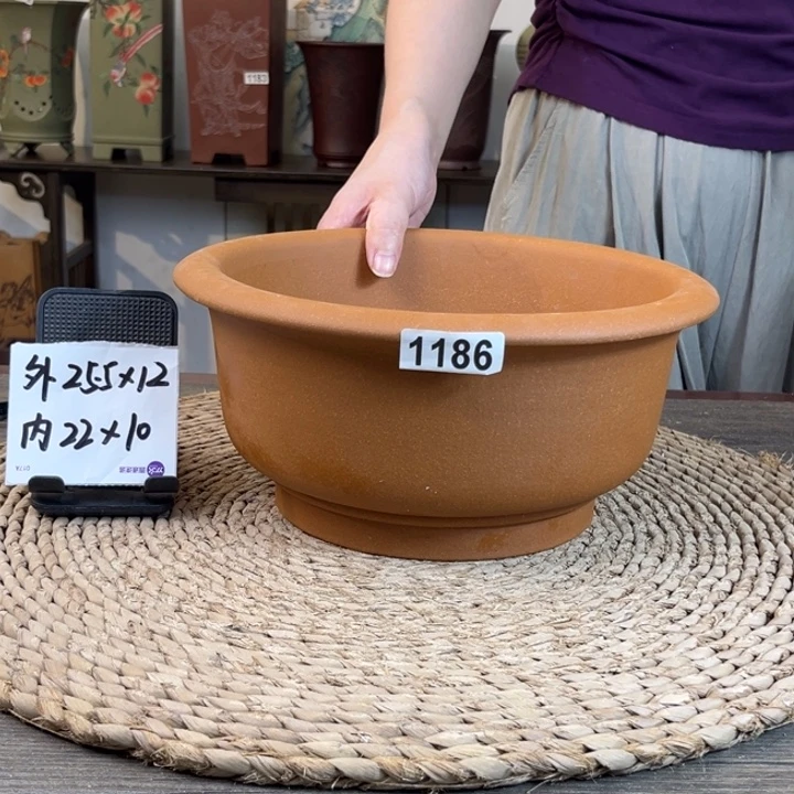 紫砂花盆 精品降坡大碗盆1186