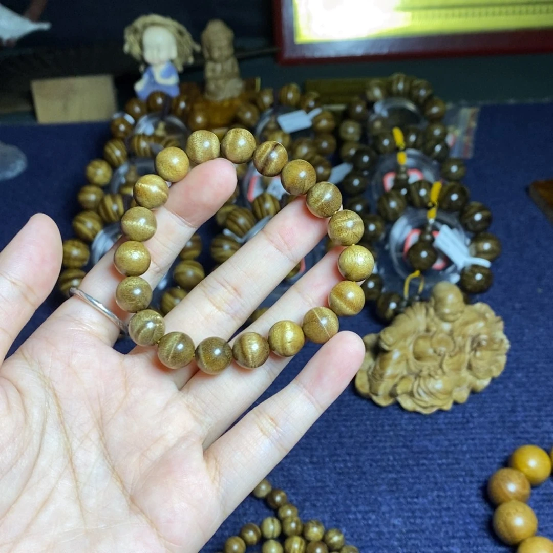 楠木（金丝楠）手串/手链乌金1.0水波纹。48