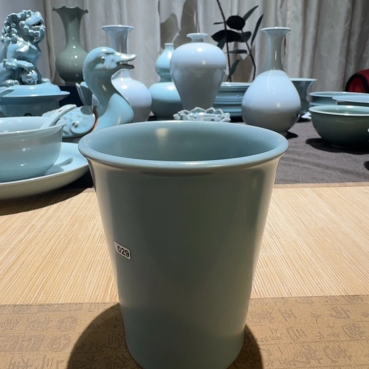 陶摆件全手工，可乐杯