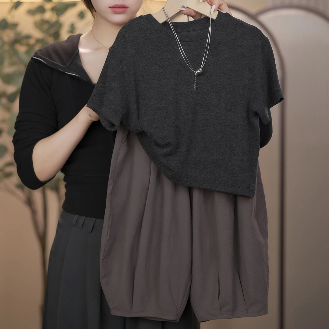 【菠菜不菜】儿童夏季韩版时尚百搭休闲时髦男女童防蚊裤套装