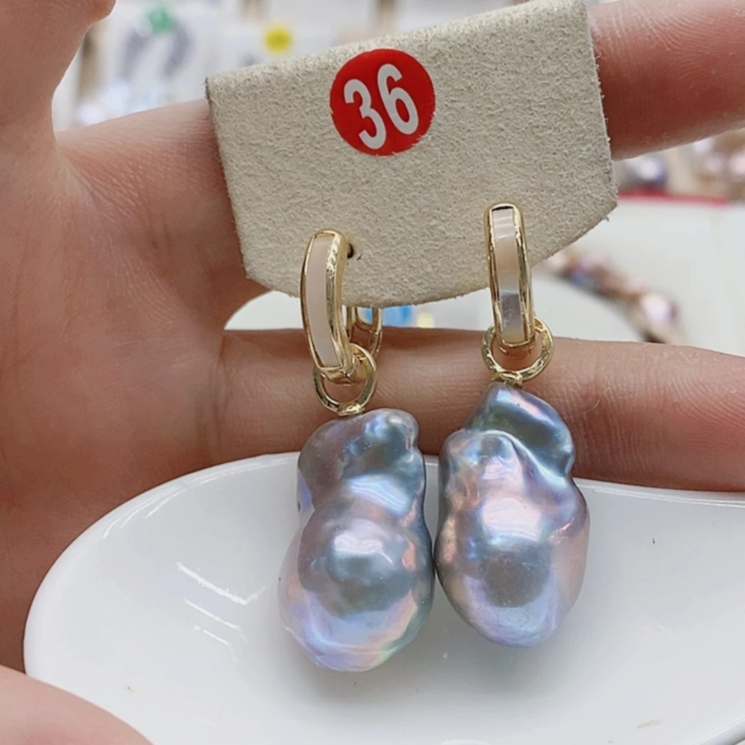 【闪购商品】淡水珍珠耳饰银S925镶嵌