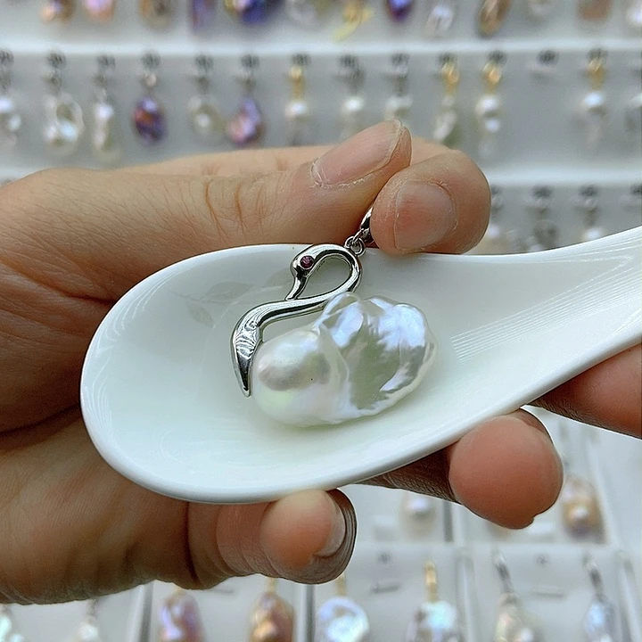 淡水珍珠颈饰银S925镶嵌