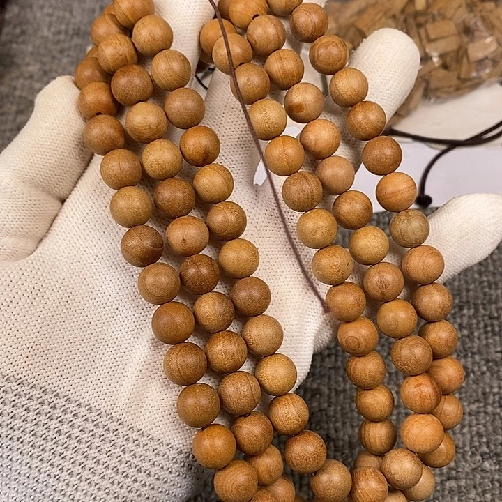 天***风檀香木无事牌老山檀香1.0/108圆珠