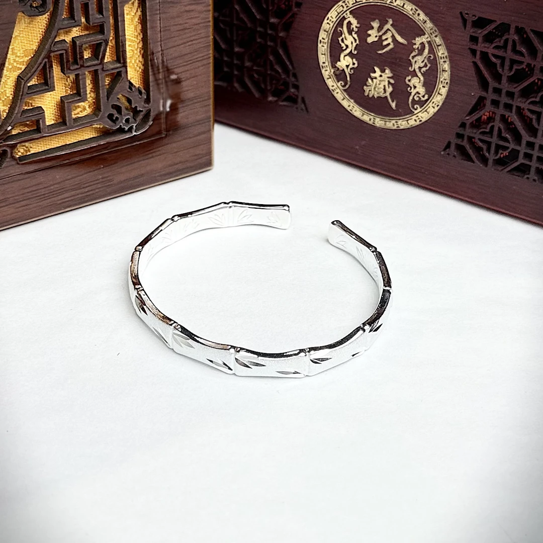 足银手镯 YS0052-精品配饰银色手镯（开扣款）-（配证书+礼盒）