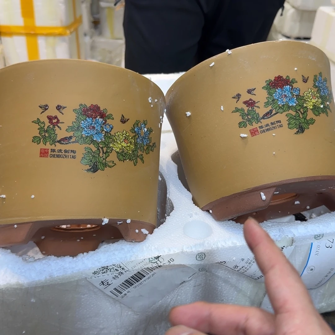 紫砂花盆口径17厘米