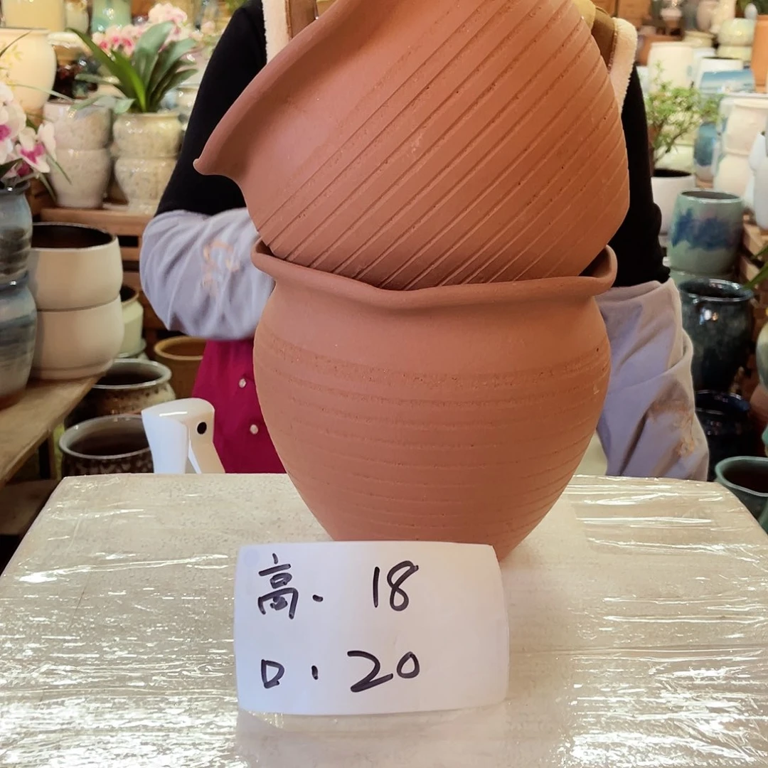 紫砂花盆高度18口径20