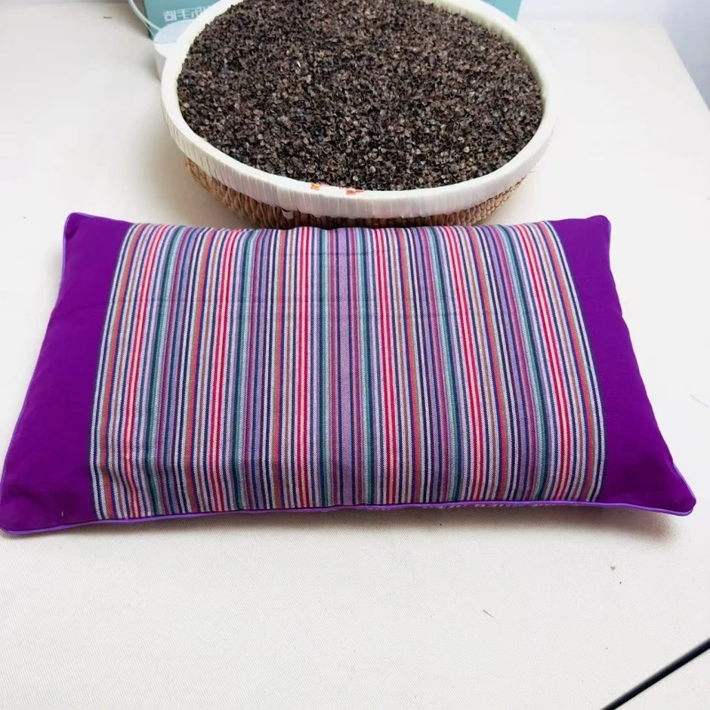 2老粗布透气舒适荞麦壳长方形荞麦枕可拆洗睡眠升级