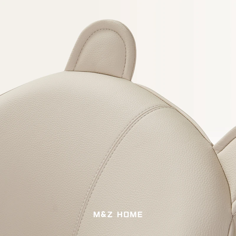 奶油风极简现代简约单人懒人小熊青少年沙发