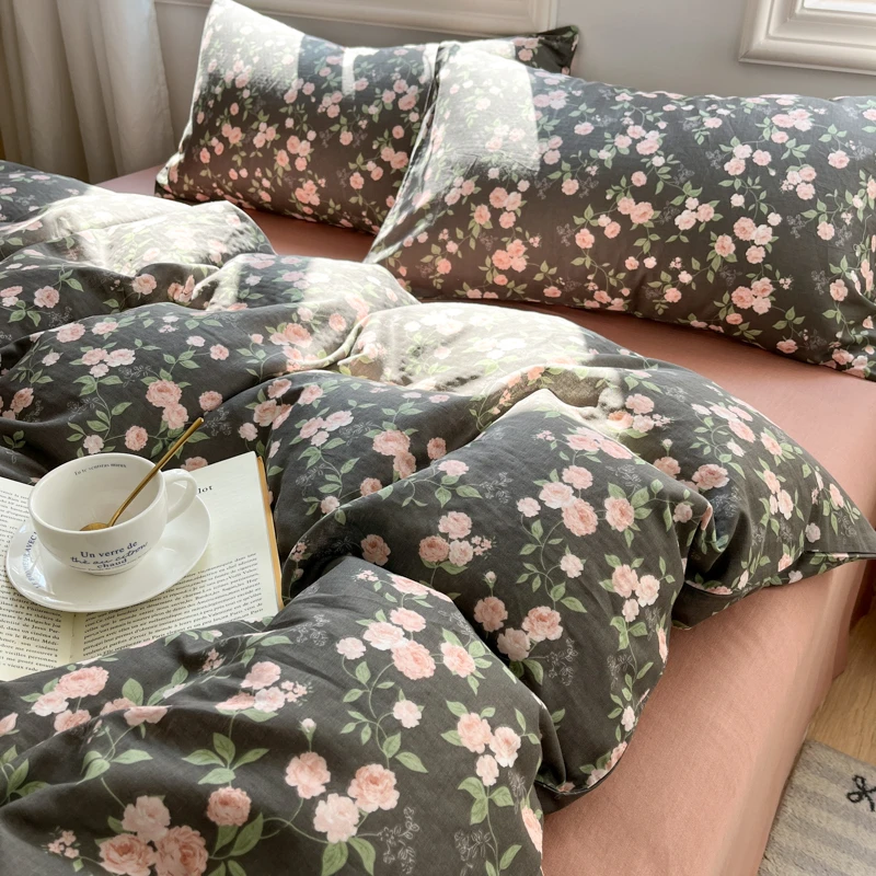 A类母婴级全棉纯棉双层纱双人四件套柔软单人三件套床单被套床品