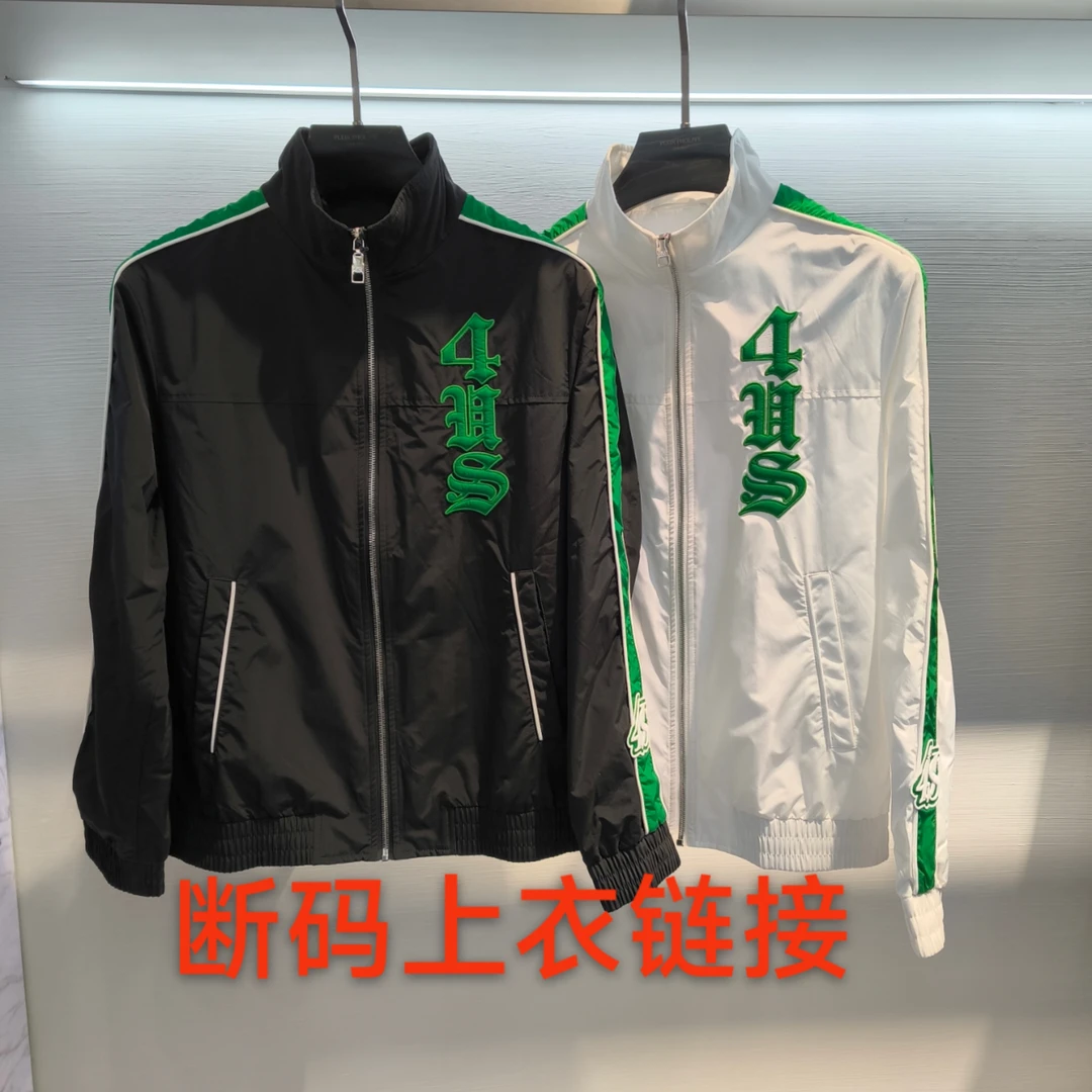 【亚萍男装】断码春秋新款印花夹克男士欧货运动休闲百搭时尚外套男