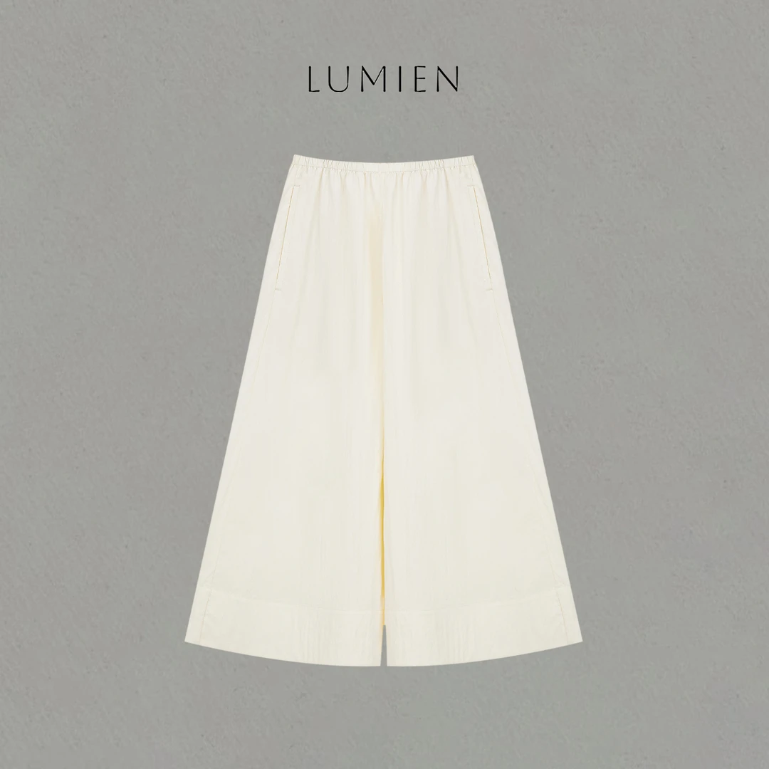 【LUMIEN】立体微皱肌理高级感设计宽松阔腿9分休闲裤女LX5DKK104