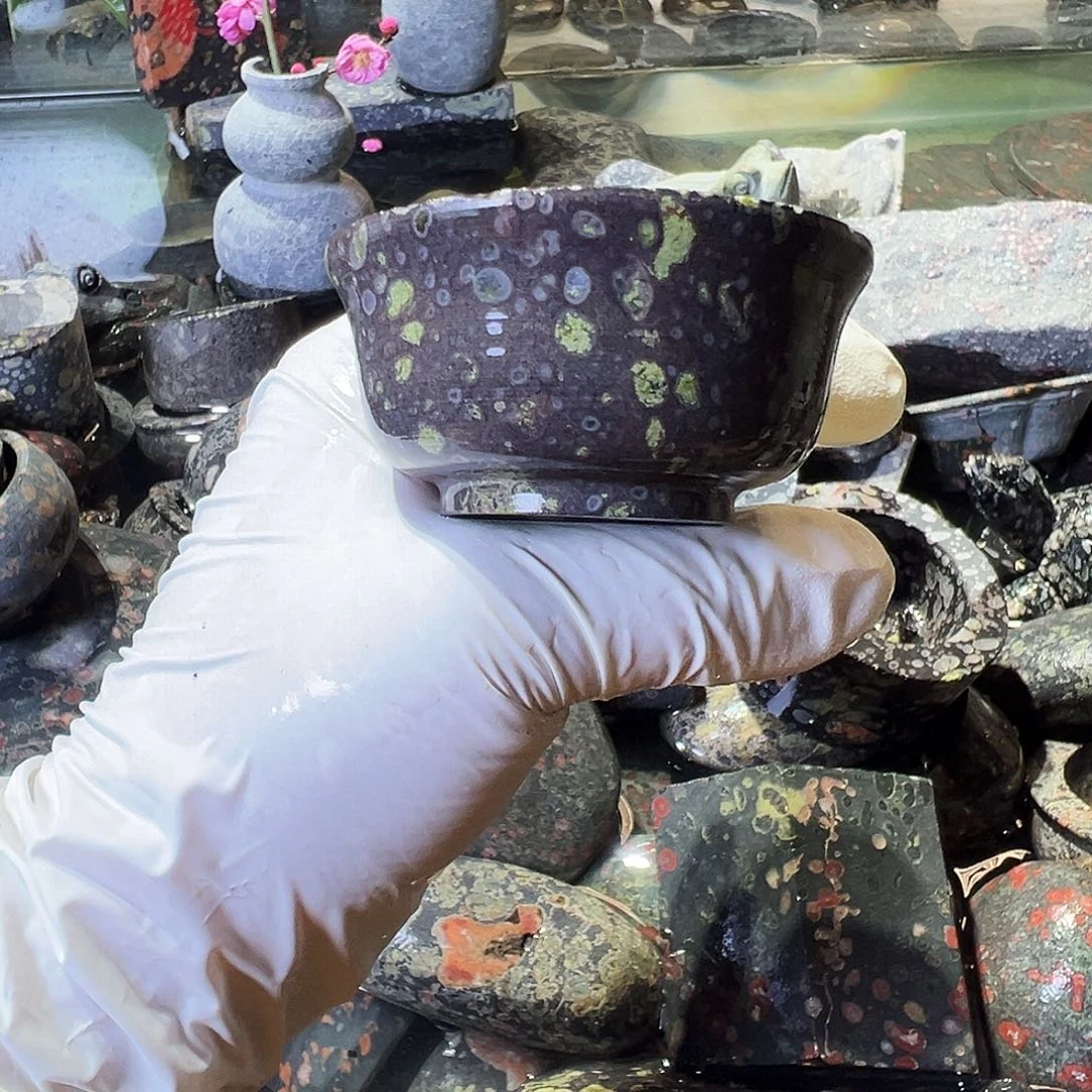 梅花玉鱼缸石茶周边微瑕不退不换