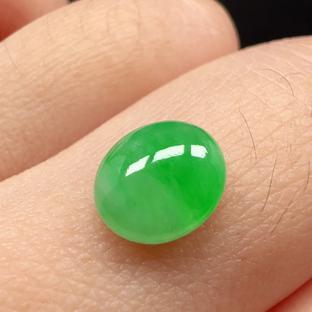 翡翠未镶嵌耳饰蛋面