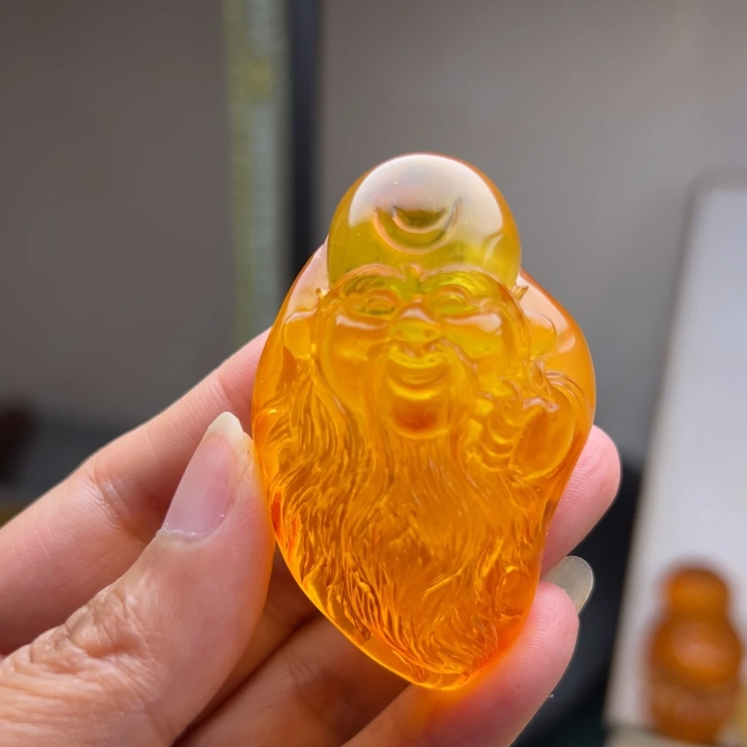 蜜蜡未镶嵌颈饰寿星公