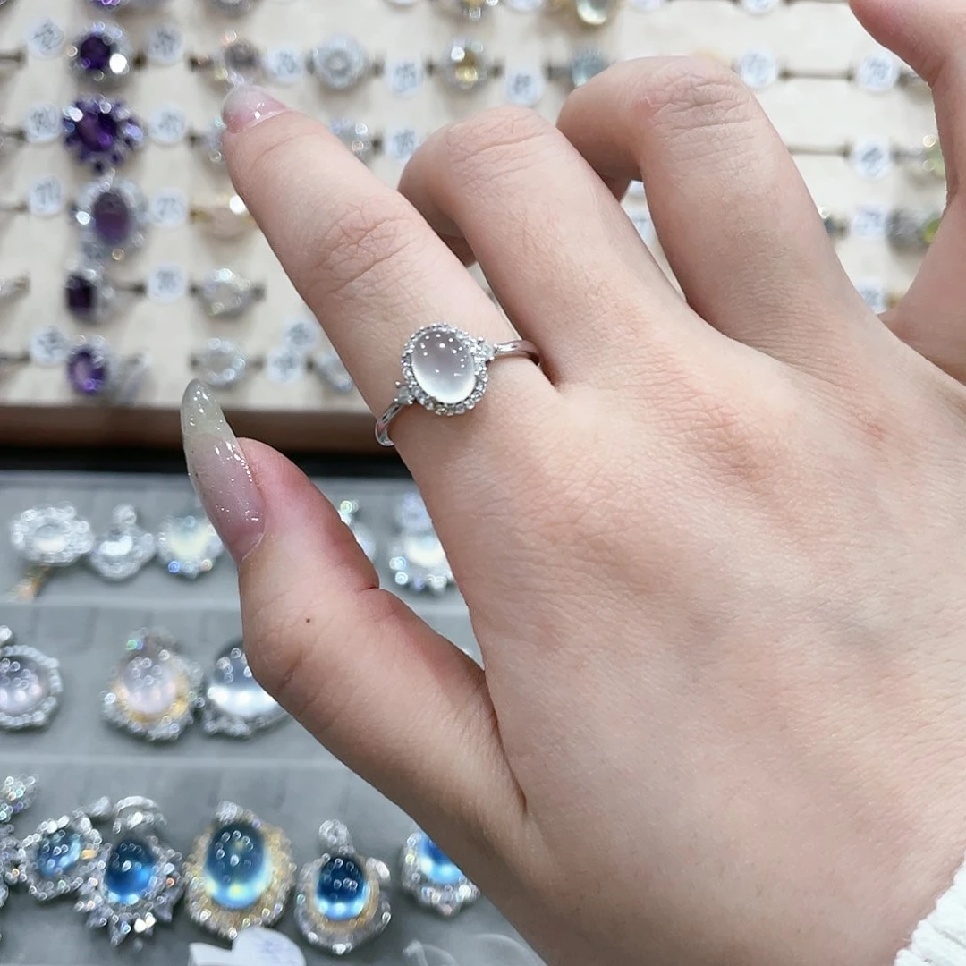 蛇纹石玉吊坠戒指手链银S925镶嵌江*