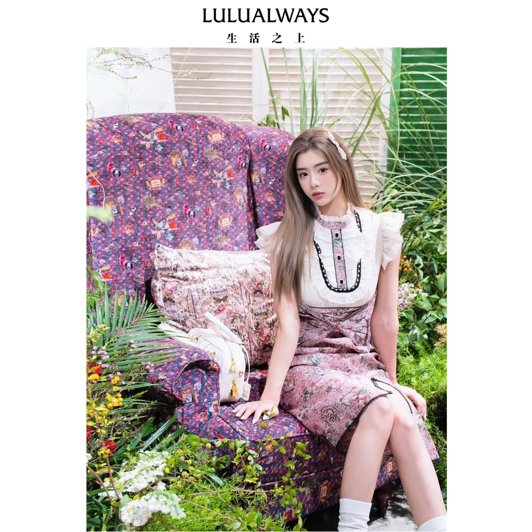 【华服·黑白系列】LULUALWAYS【商场同款】25夏季新款拼接连衣裙