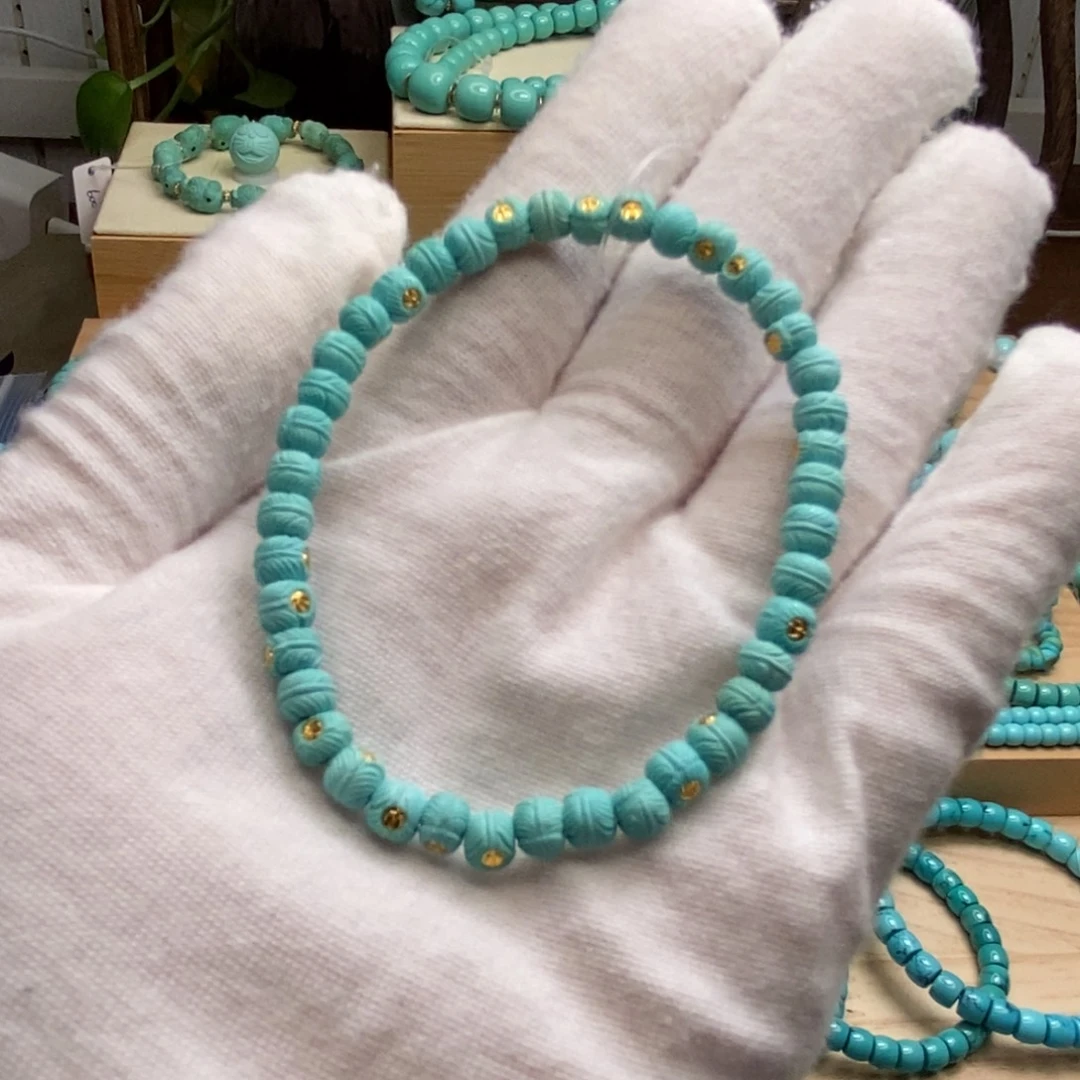 绿松石未镶嵌原矿高瓷无油无科技